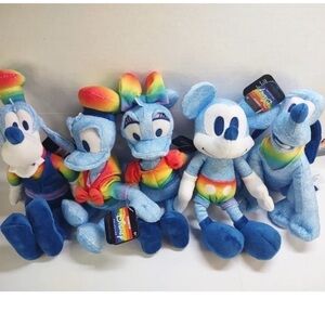 Disney Pride Rainbow Plush Set - Blue and Rainbow